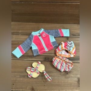 American Girl doll Joss's Surf and Swim Set